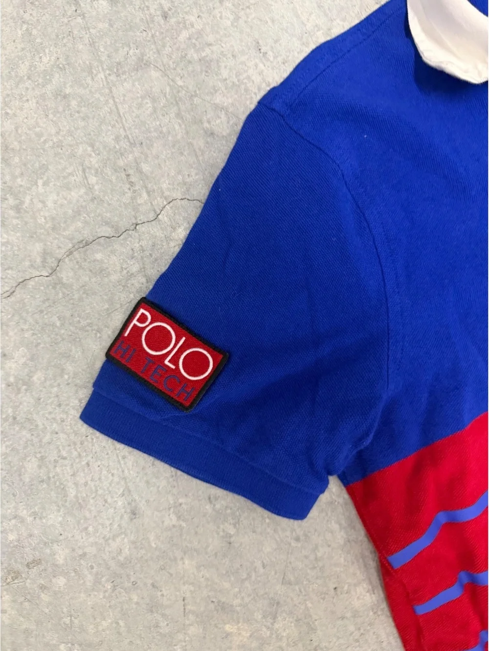Polo Ralph Lauren Rafting Club Colorblock Rugby Shirt Mens Small Blue Red Green
